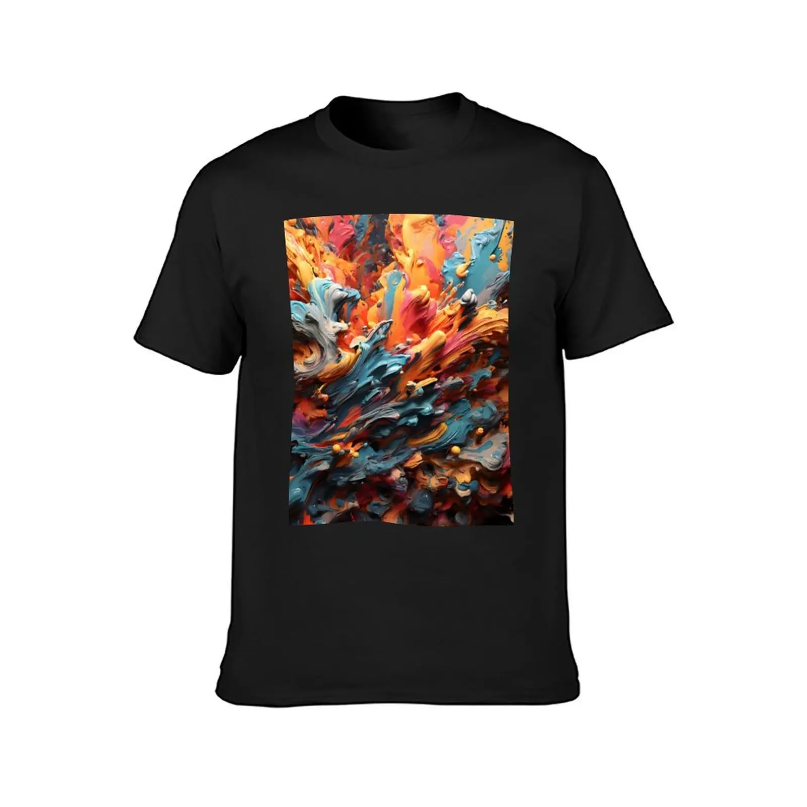 Explosive Splatter Abstract Art Shirt T-Shirt plus size tops customs plain cute tops oversized t shirt men