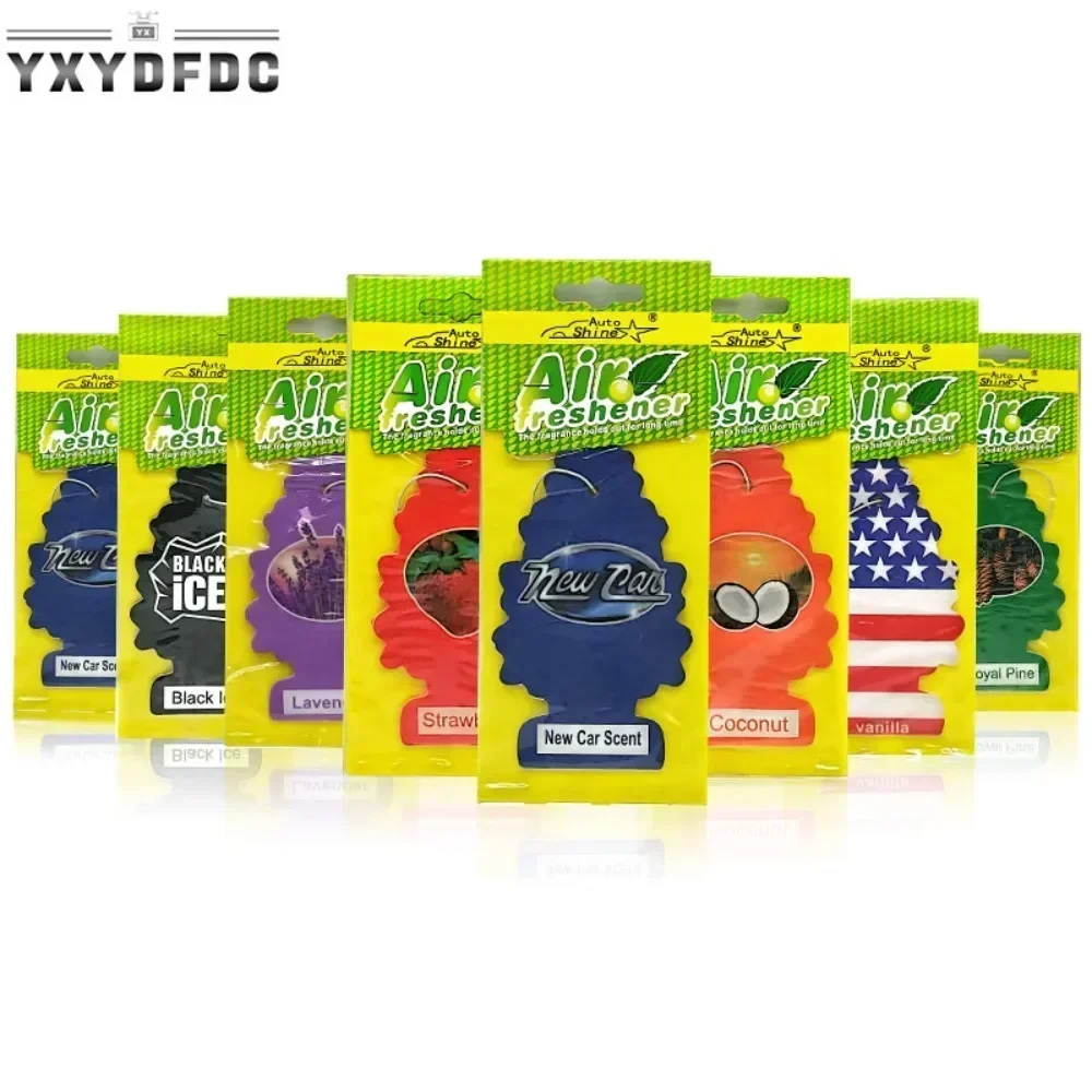 

3-80pcs Christmas Tree Car Air Freshener Natural Aromatherapy Tea Paper Hanging Perfume Vanilla Auto Parts Interior