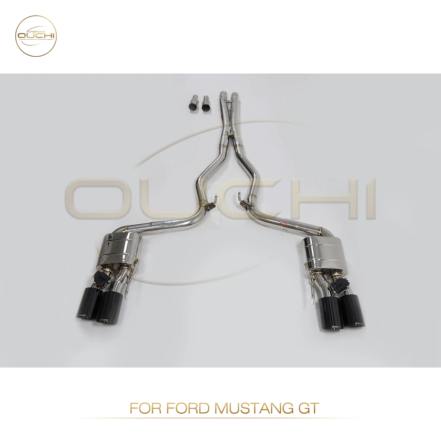 

OUCHI stainless steel Catback Exhaust For Ford Mustang GT 5.0 2013+ Valve Wireless remote control High pitch