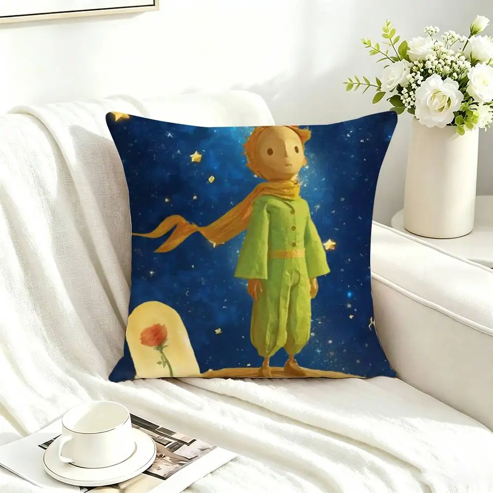 Classic L-Little P-Prince-p  Pillow Case Square Double-Sided Sofa Cushion Cover Bedroom Bedside Pillow