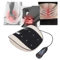 Almohada de masaje de cuello y espalda con calefacción eléctrica, masajeador Cervical de cintura vibratoria, relajación muscular, alivio de la fatiga, hernia de disco Lumbar