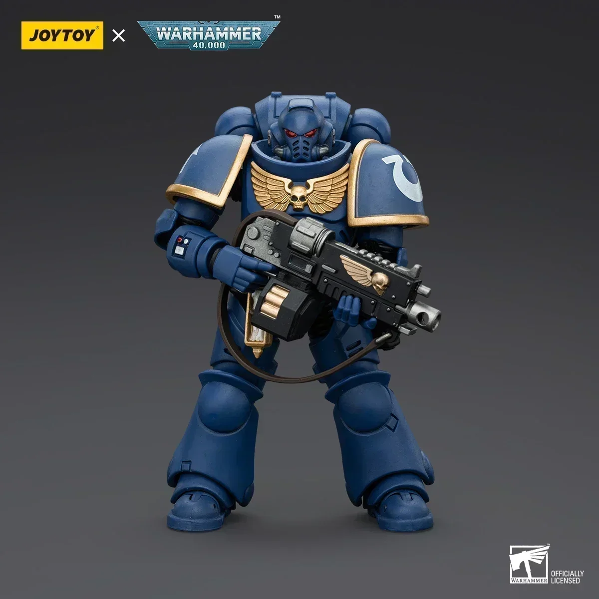 JOYTOY Warhammer 40k 1/18 figurka Ultramarines intercessor Anime figurka wojskowa Model kolekcjonerski zabawka Decor statua prezent