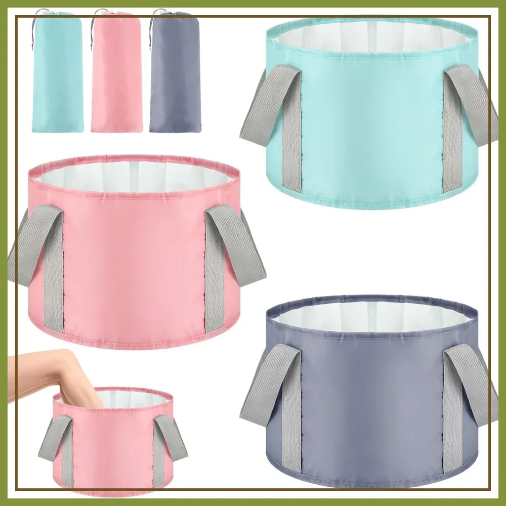 

3 Pcs Collapsible Foot Soak Tub, Portable Foldable Basin for Camping Hiking Spa Travel, 14L