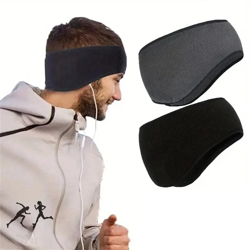 1PCS Black/Grey Men/Women Winter Ear Warmer Headband Suitable for Cold Weather, Skiing, Cycling, Outdoor Sports Headband