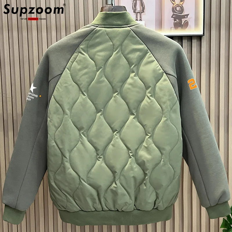 Supzoom New Arrival Casual Triangle Mark Mens Autumn And Winter Trendy Suit Couple Cotton-padded Jackets And Coats