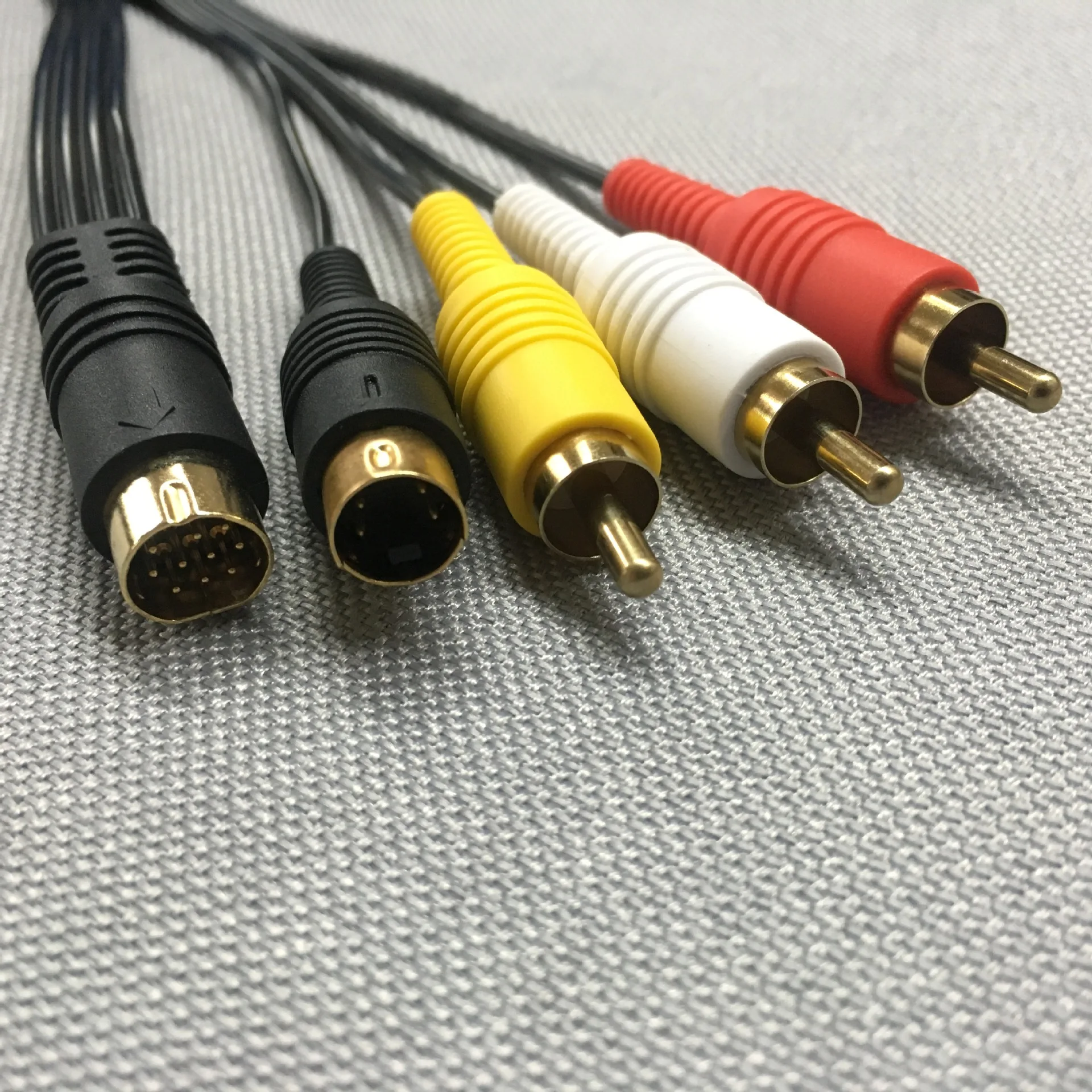 1.8M Vergulde Segas Sav Rca Video Audio Composiet Kabel Voor Segas Saturns-Video Av Kabel