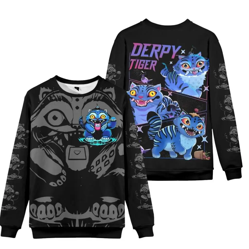 سترة مريحة بطبعة نادي Kpop Hunters Witch، نمط الخريف والشتاء للرجال والنساء والأطفال، بلوزة متعددة الاستخدامات بياقة دائرية وأكمام طويلة