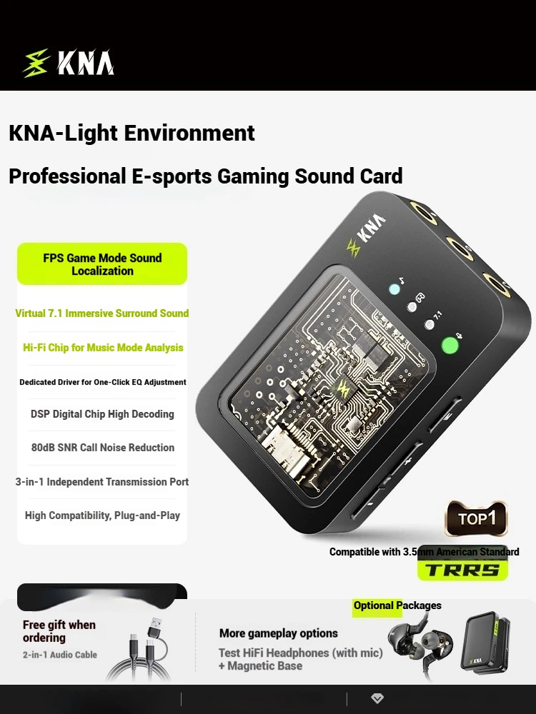 

E-sports Gaming Sound Card headset external sound card virtual 7.1 computer for FPS professional/cs/HIFI Music