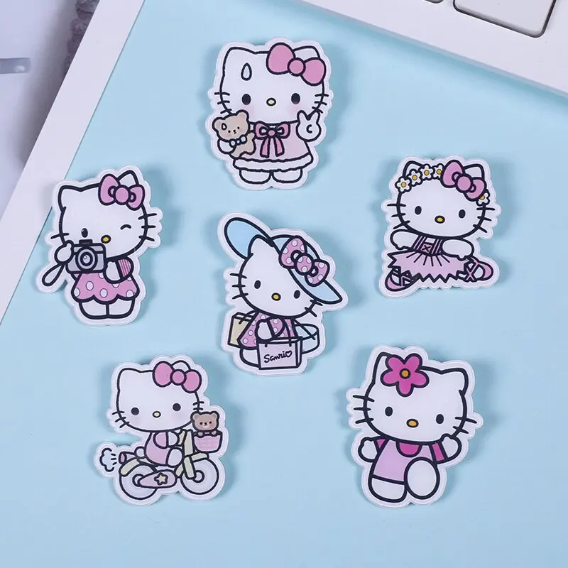 Miniso 만화 아크릴 브로치 KT 고양이 배낭 액세서리 의류 액세서리 배지 선물 선물 패치 트렌드