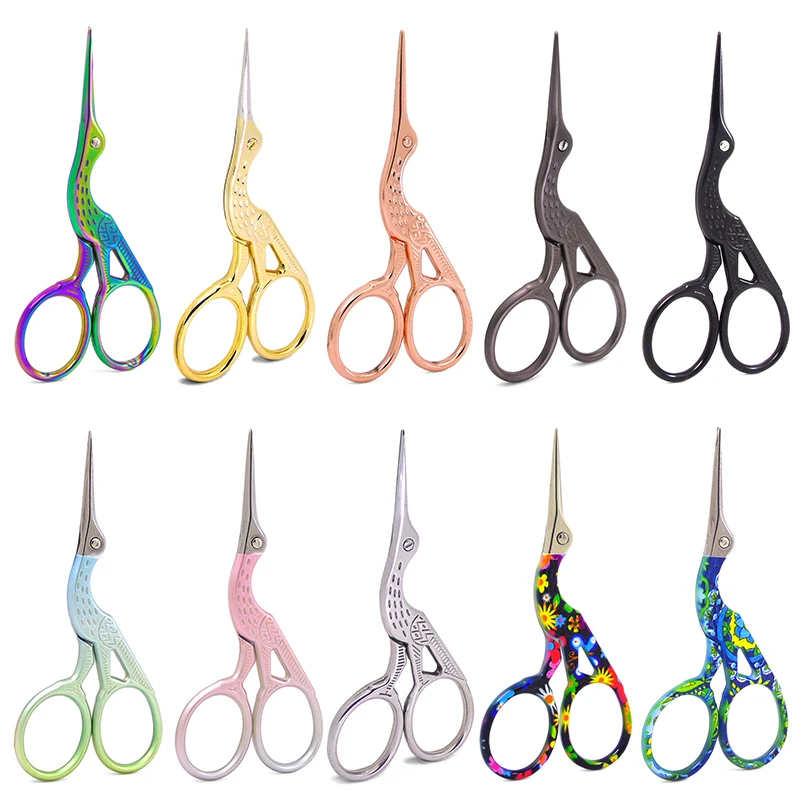 

Crane Mouth Scissors Retro Cross Stitch Antique Black Vintage Cute Small Sewing Scissor Fishing Thread Cutting DIY Fabric Shears