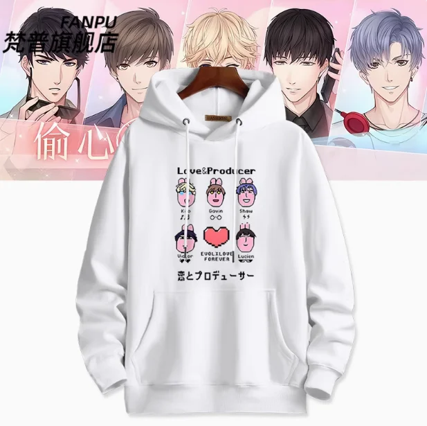 Anime EVOL×LOVE Gavin moletom com capuz cosplay outono inverno masculino feminino casaco solto jaqueta tops