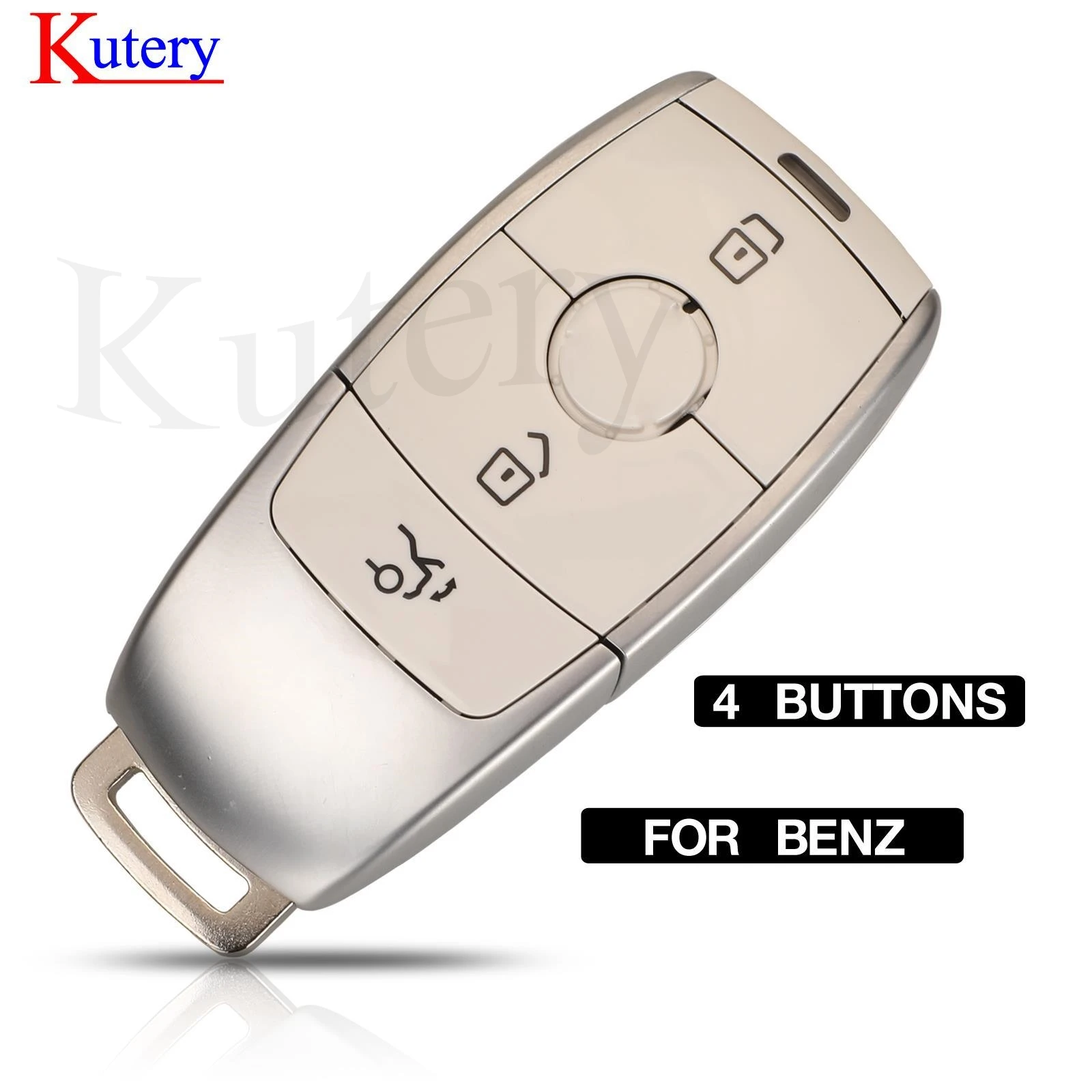 jingyuqin White Smart Remote Car Key Shell Case 4 Buttons For Mercedes Benz E Class E200 E260 E300 E320 W213 2017 2018 2019