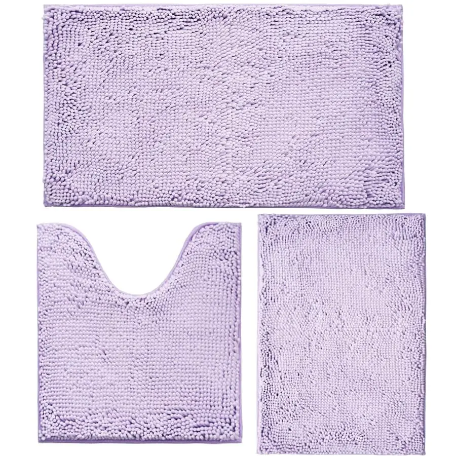 

Rugs Sets 3 Piece Non Slip,Bath Rugs with PVC Backing Bath Carpet,Bathroom Rug Washable,Absorbent,Plush Carpet Mats,Bath Mats fo