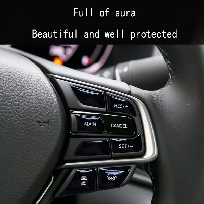 FOR 2019-2022 Accord INSPIRE Gear Shift Steering Wheel, Gear Shift Light Control Button Protection Sticker Cars Accessories