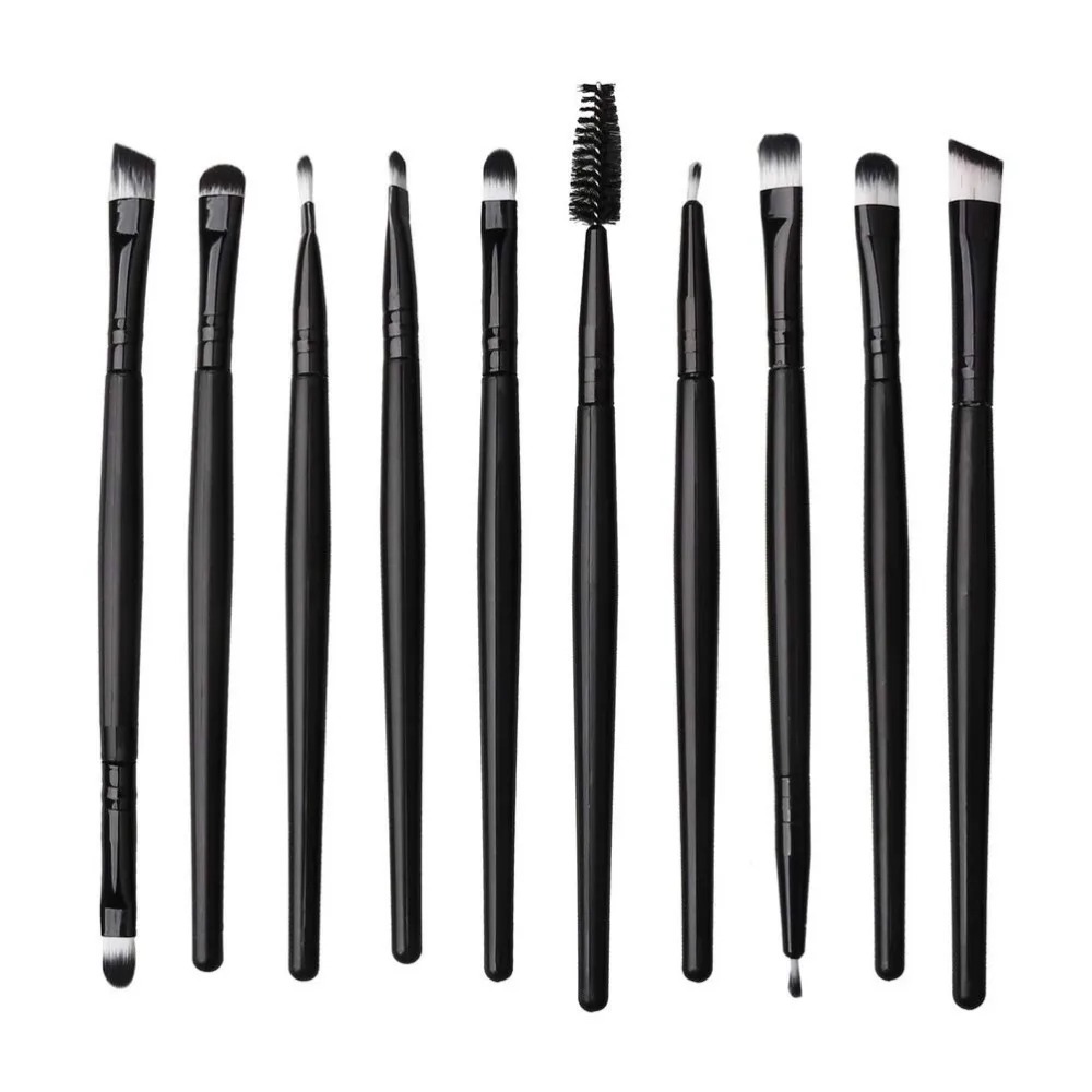 Make-up kwasten Make-up kwastenset 20-delig Professionele gezichtseyeliner voor foundation Blush Concealer Oogschaduw met reizen Zwart