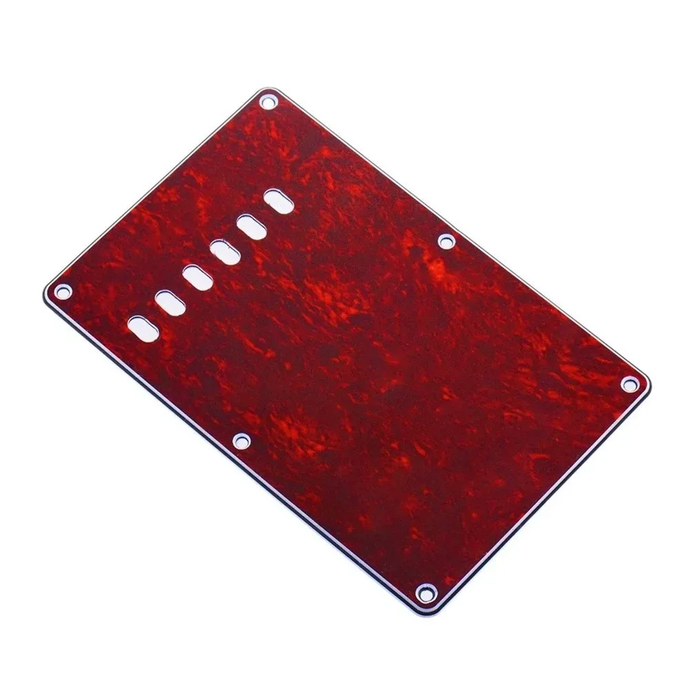 4Ply Pickguard Back Plate​ Pearl white/Red tortoise shell 6 Holes ​Guitar Cavity Cover​ PVC Good decoration