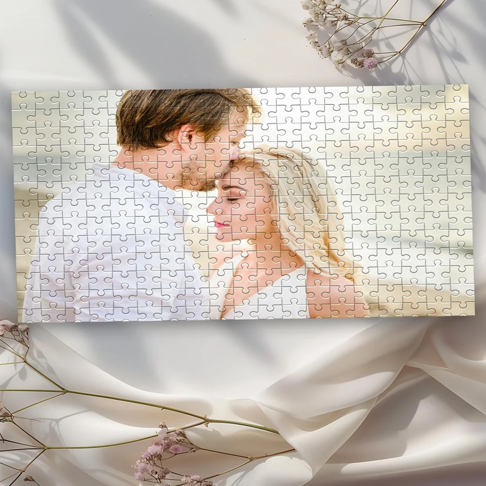 35/150/300/500pcs UV Print Couple Customized Picture Puzzle For Bedroom Desk Decor Baby Gift