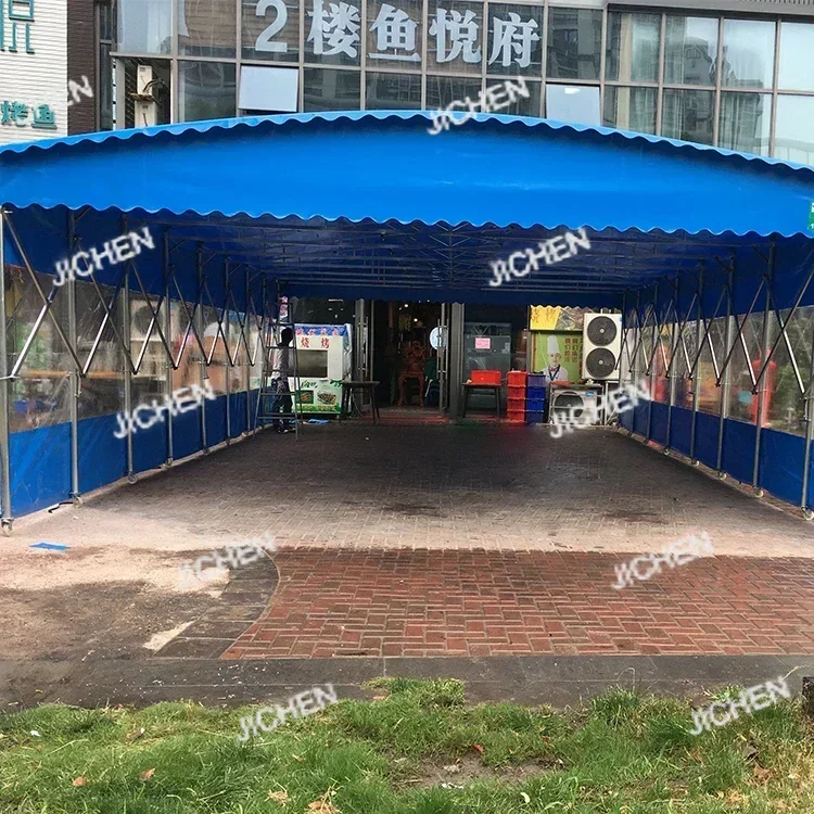 

JC JC Movable Metal Frame Tent Big Car Parking Mobile Telescopic Canopy Tent Booth For Outdoor