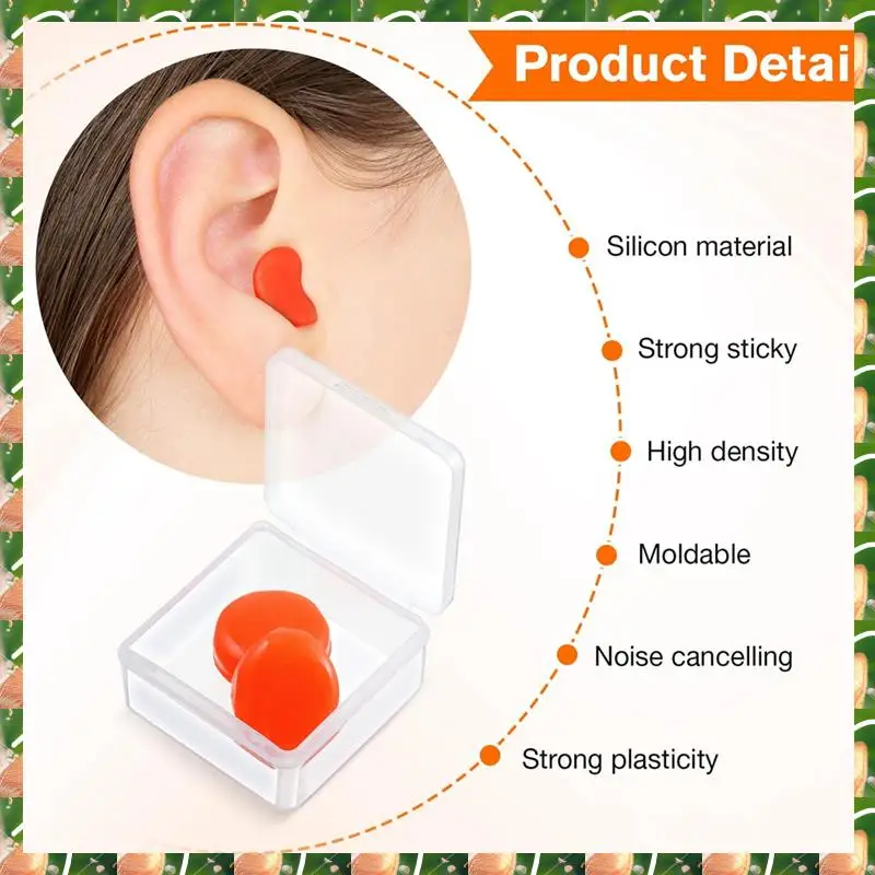 

JAJA 21 Pairs Ear Plugs For Sleeping Reusable Moldable Silicone Earplugs Soft Noise Cancelling Earplugs