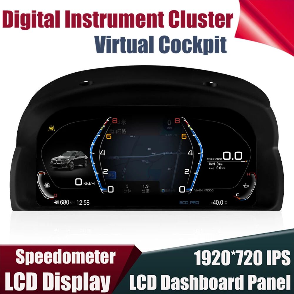 

LCD Panel For BMW X1 E84 2009-2015 Digital Cockpit Instrument Cluster CarPlay Dashboard Screen Speedometer Tachometer Odometer