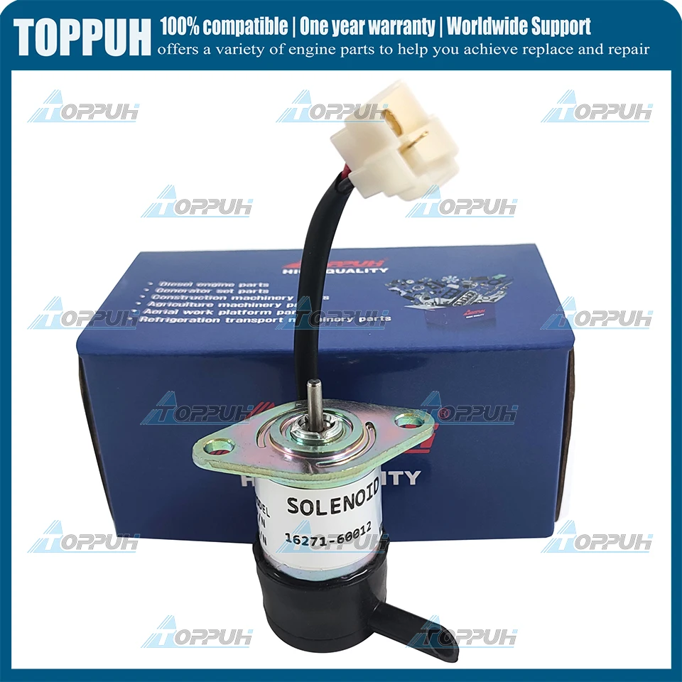 16271-60012 12V Fuel Stop Solenoid 12V 052600-4151 For Kubota Zero Turn Mowers ZD25F ZD28 ZD326 ZD331 ZD1211