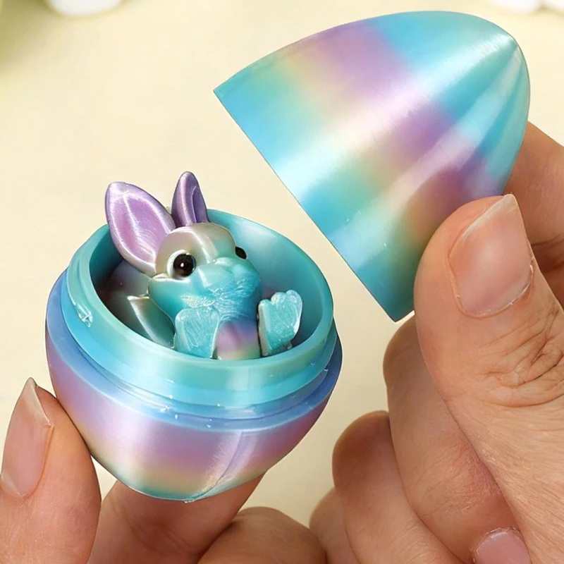 

Пасхальный креативный трендовый набор украшений и игрушек: 3D-печатные яйца с кроликами