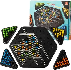 Gioco di scacchi a levetta a catena gioco di gomma a triangolo giocattolo per bambini gioco da tavolo interattivo Set da battaglia per regalo di festa in famiglia