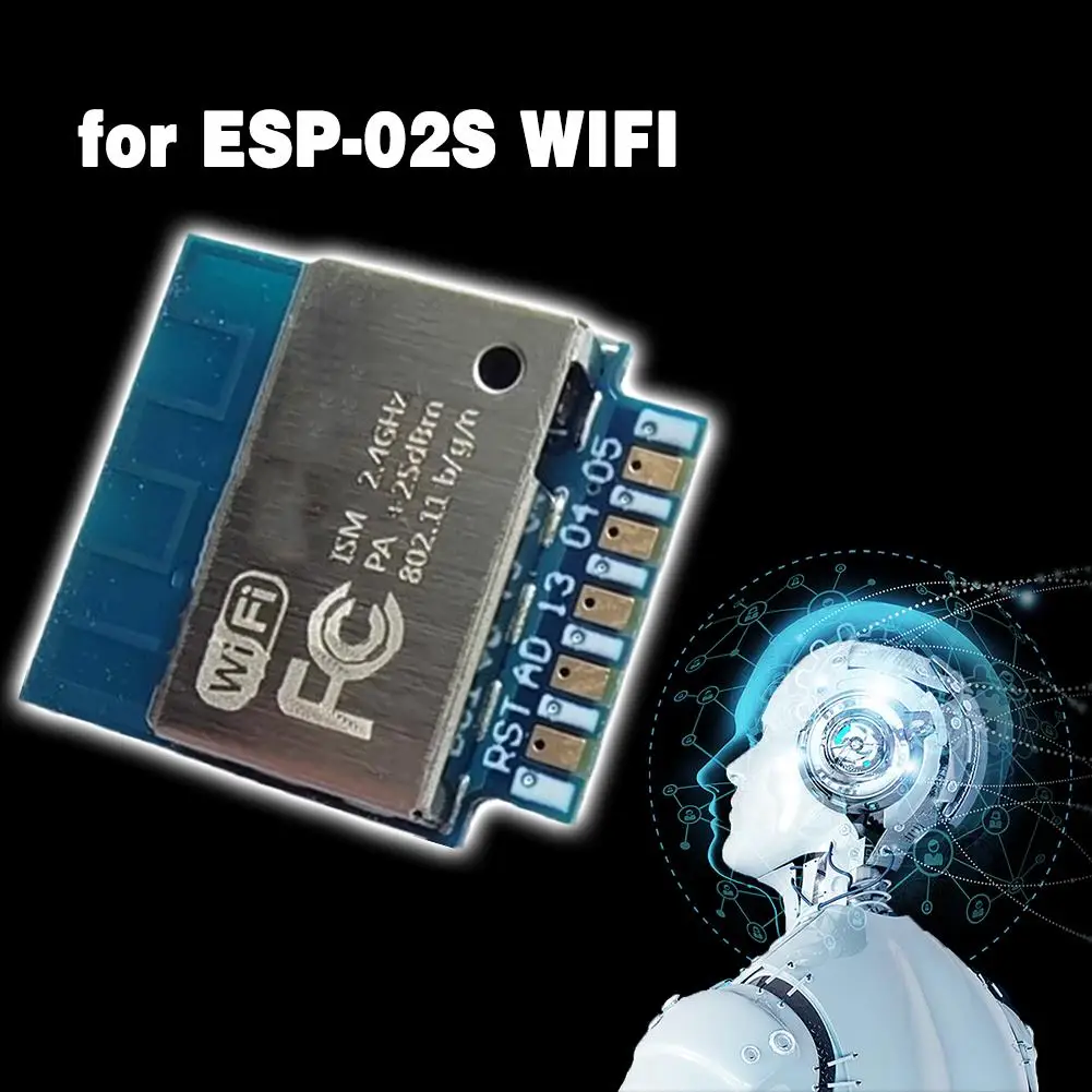 3PCS For ESP-02S Serial Wireless 2.4G Wifi Module Transceiver For Smart Home Industrial IoT 1Mbit Compatible ESP8266 ESP 02S