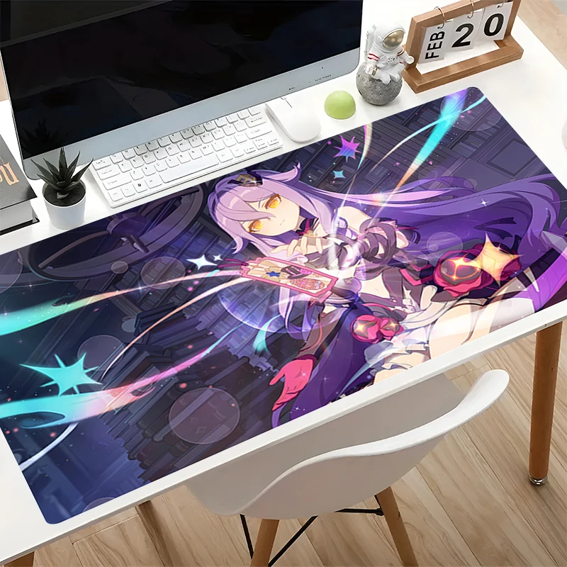 Mouse Pad Large PC Computer Desk Mat H-honkai Impact 3 Gaming Mousepad Anime Keyboard Mat kawaii Gamer Accessories Hot Mousepad