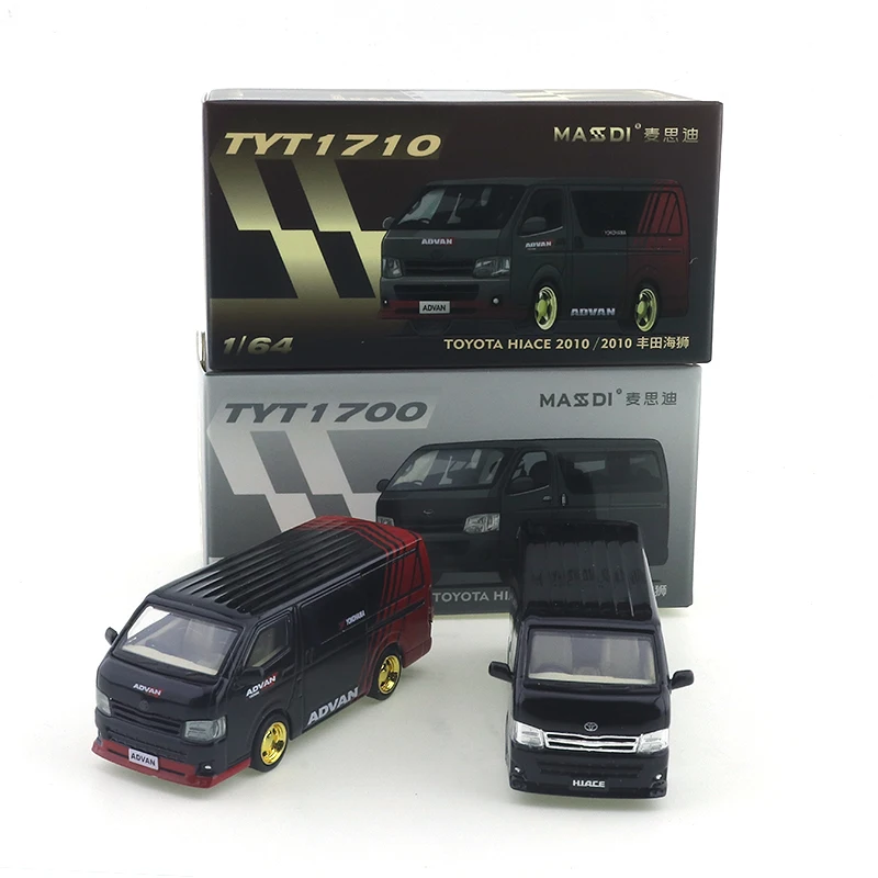 Steve Macbeth 1/64 TYT1700 TOYOTA HIACE 2010 Model Decoration Diecast Alloy Collection Gift Boys' Toys, Adult Collection Pieces