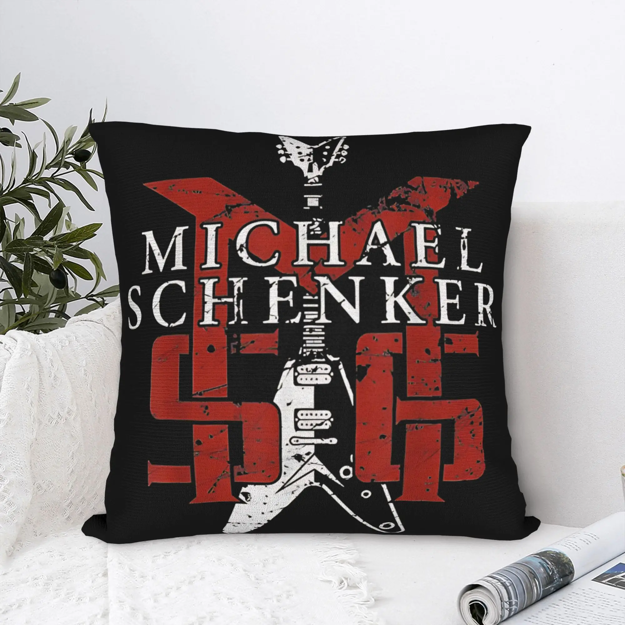 Michael Schenker band Pillowcase Merch Soft Cushion Cover  Throw Pillow Cover Car Decor Square Multi Size