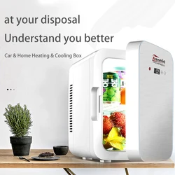 Mini refrigerador portátil inteligente para coche, dormitorio, uso doméstico, carga USB, caliente y frío, doble uso