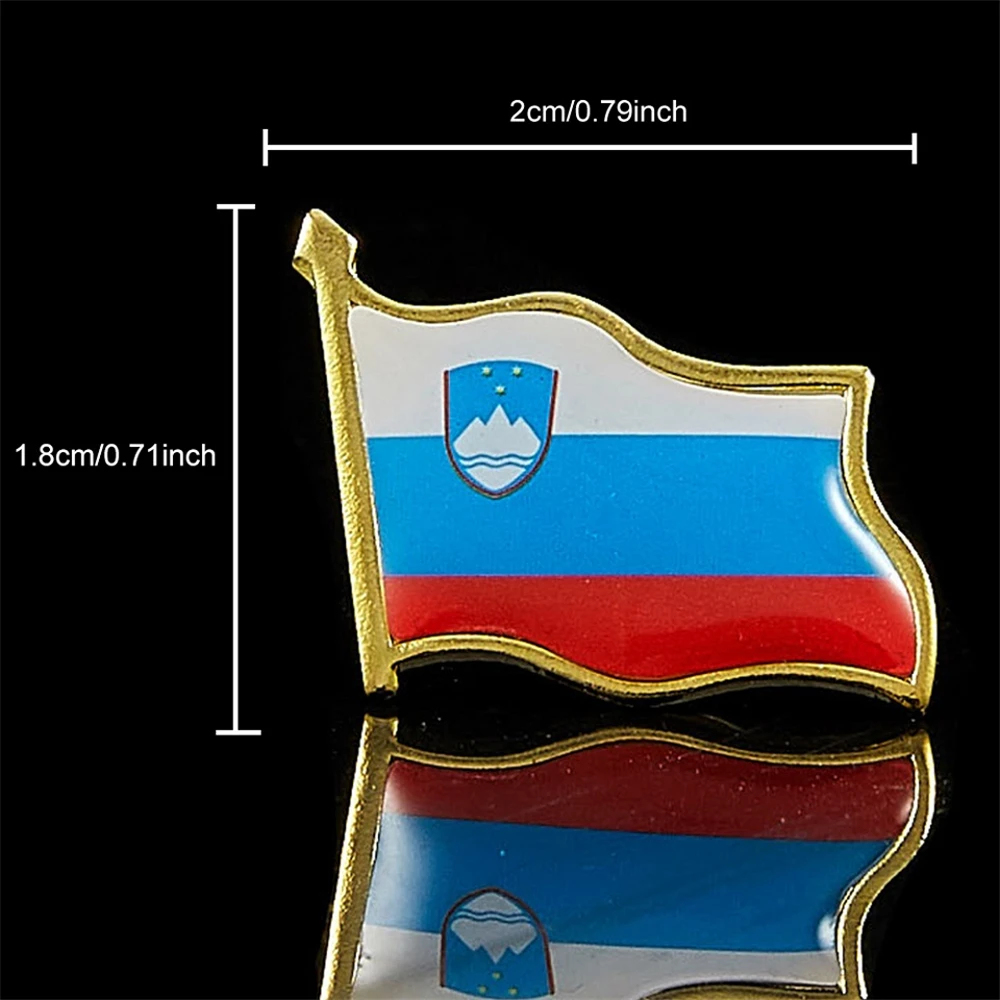 Slovenia National Flag Lapel Badge Waving Flag Badge Jewelry Pin Brooch Wear On Suits & Bag Backpack Accessories