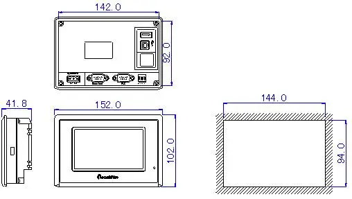 TH465-UT for Xinje 4.3 inch Touch Screen/HMI Operator