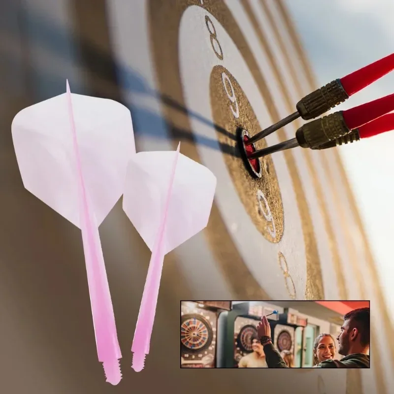 3PCS 2BA Tooth Dart Wing Set Transparent Dart Tail One-Piece Durable Fall Resistance Blade Darts Plastic Entertainment Toys