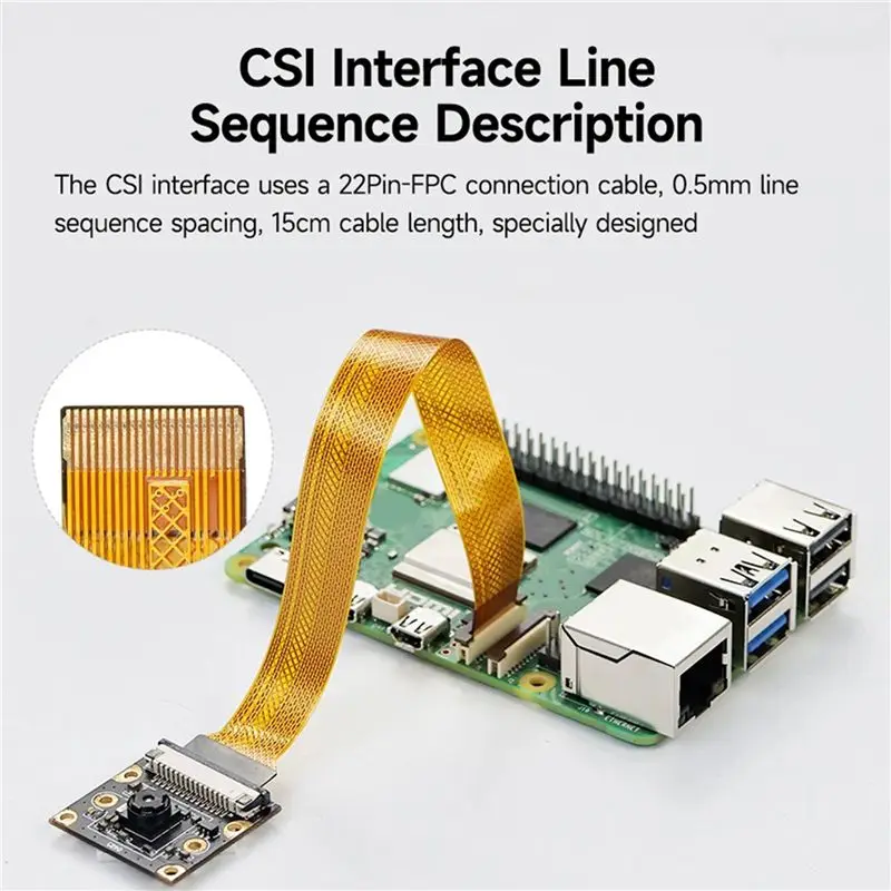 ABRI-3X 8MP Camera Module For Raspberry Pi 5 Camera IMX219 160 Degree Viewing Angle CSI Interface Cam