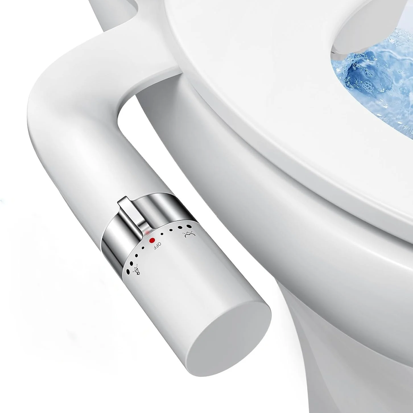 Ultra-Thin Dual Nozzle Plastic Sitting Bidet Non-Electric Fresh Water Sprayer Adjustable Water Pressure For Outdoor Toilets