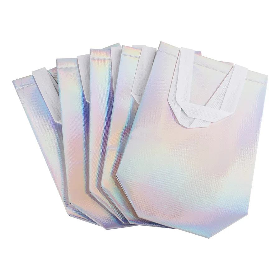 10/20 Stück Bunte Laser-Geschenktüten aus Vliesstoff für Hochzeiten, Geburtstage, Gastgeschenke, Weihnachten, Süßigkeiten, Kekse und Geschenkverpackungen – Detail 7