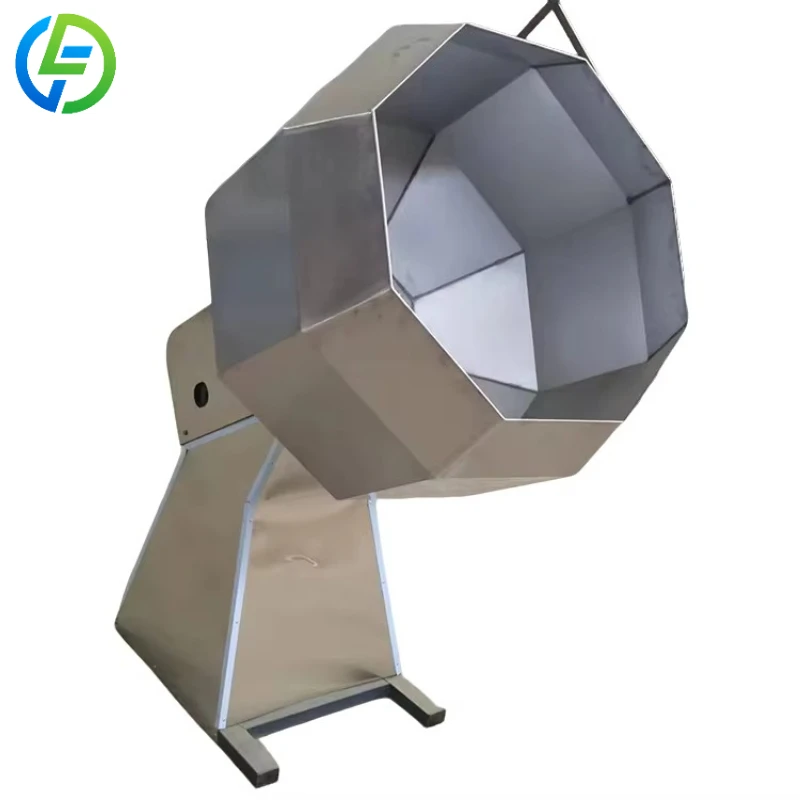 Customized Commercial Octagonal Seasoning Mixing Machine Drum Type Food Flavoring Machine For Snack Chips Fried Food Processing