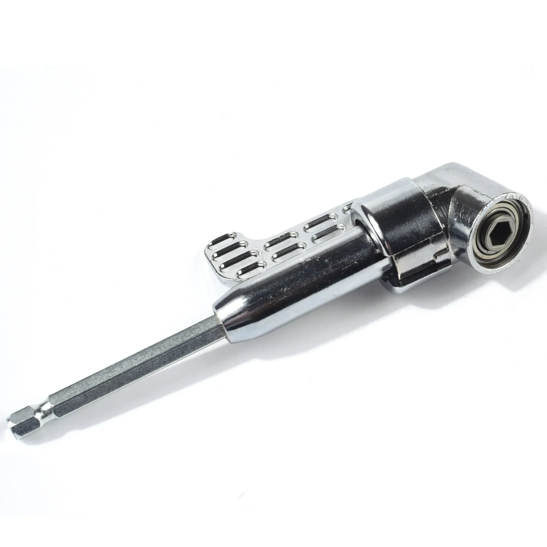 

105° Right Angle Drill Adapter - Magnetic Hex Shank Flexible Extension for Tight Spaces