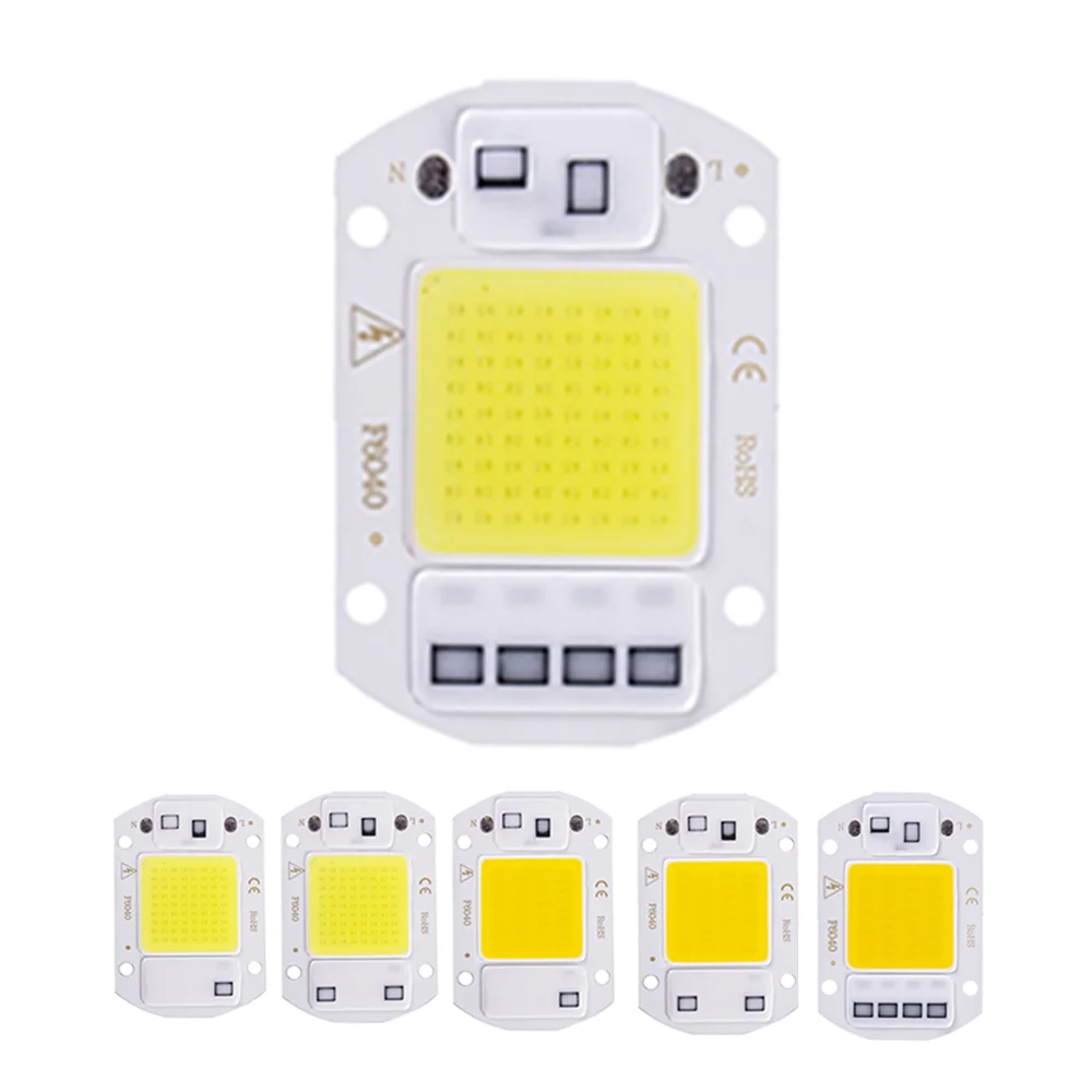 

LED COB Chip 20W 30W 50W AC 220V IP65 Smart IC No Need Driver Outdoor COB Lamp Beads Lamp DIY Flood Light Spotlight Lighting