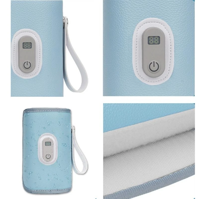 Funda calentadora biberones leche para bebé J15U con control temperatura ajustable 5 velocidades