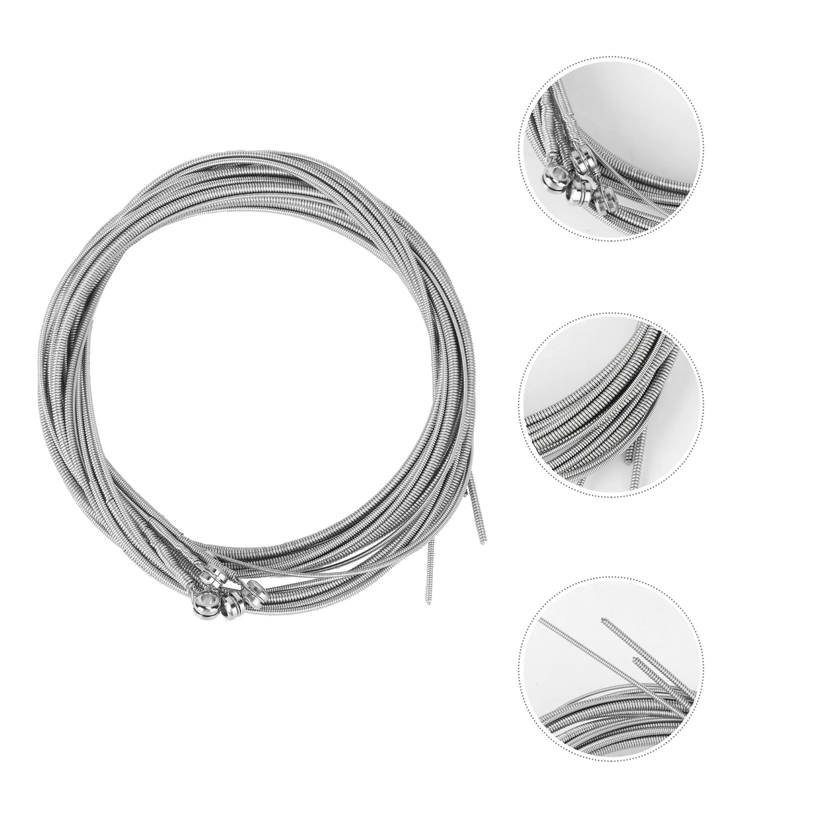 

5Pcs Steel Bass Strings Silver Color Compatible 5 String Electric Bass Guitar Replacement Set Individual Packaging Beginner