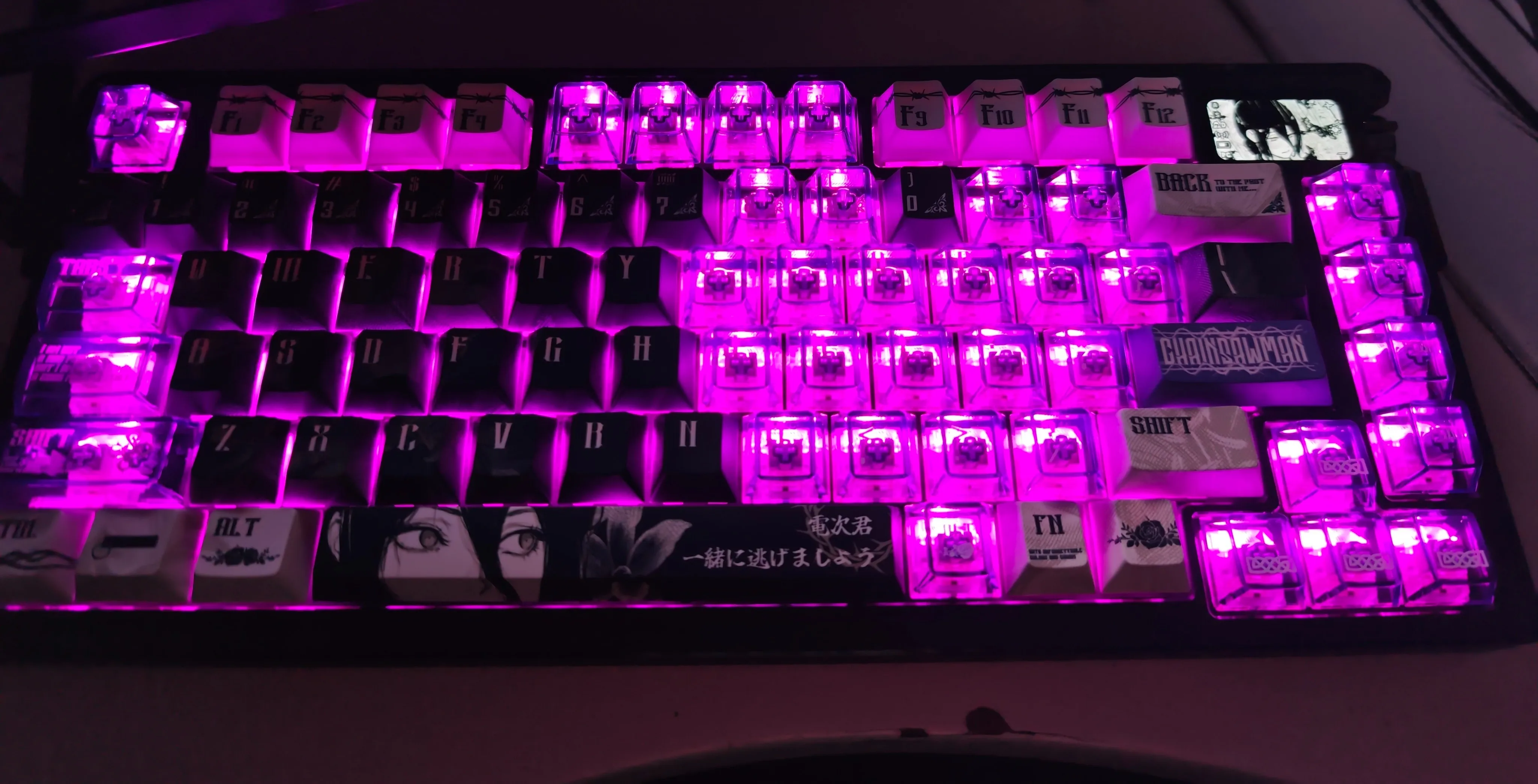 Reze 3.0 Original Keycaps OEM Profile 5-Side Dye-Sublimation PBT Keycap Set Anime Custom Keycaps for Mechanical Keyboard