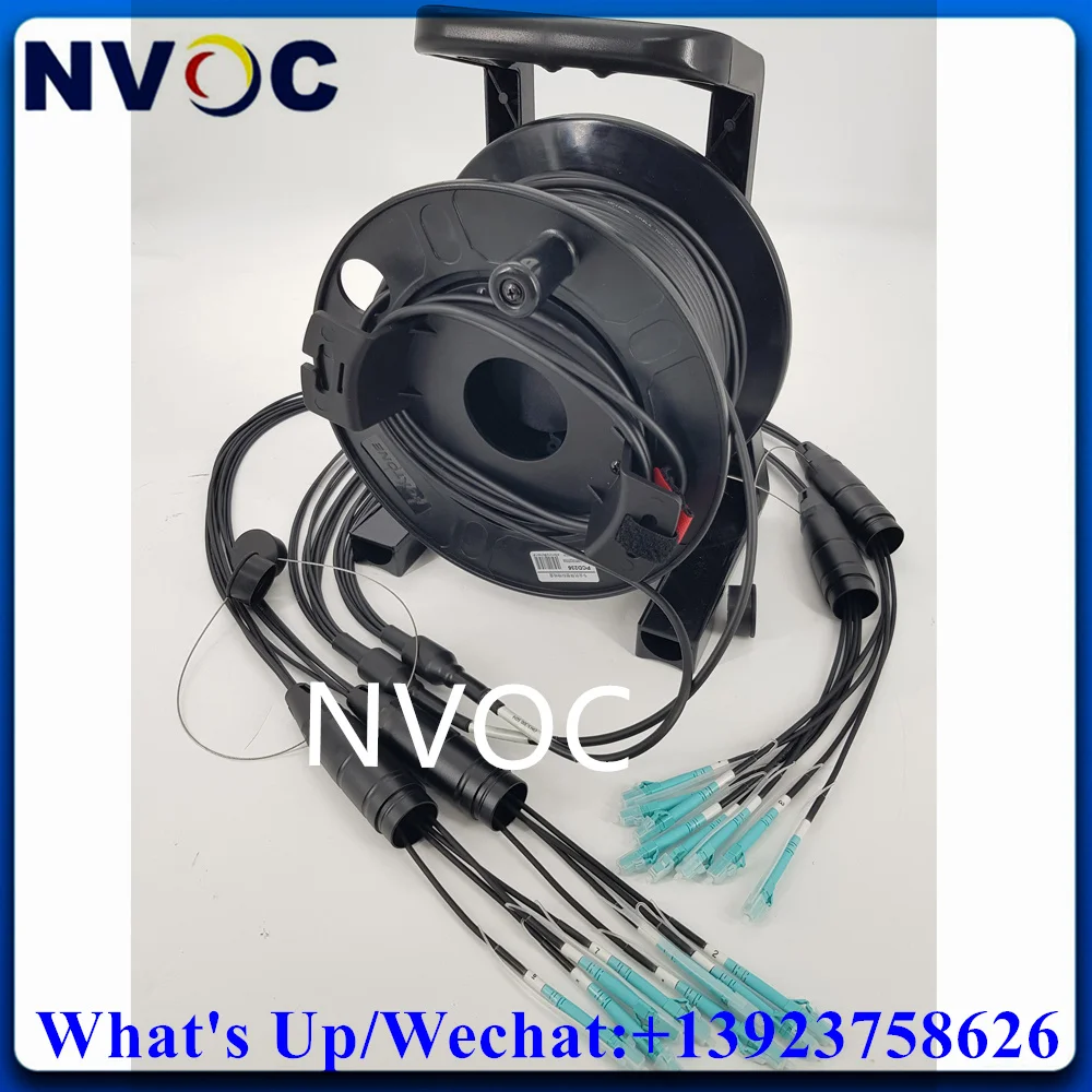 

8 ядер 160/180/200 м многорежимный OM3-300 8C 8F PDSC/ST/FC/LC 5,0 мм наружный бронированный оптоволоконный патч-корд TPU для катушки PCD310