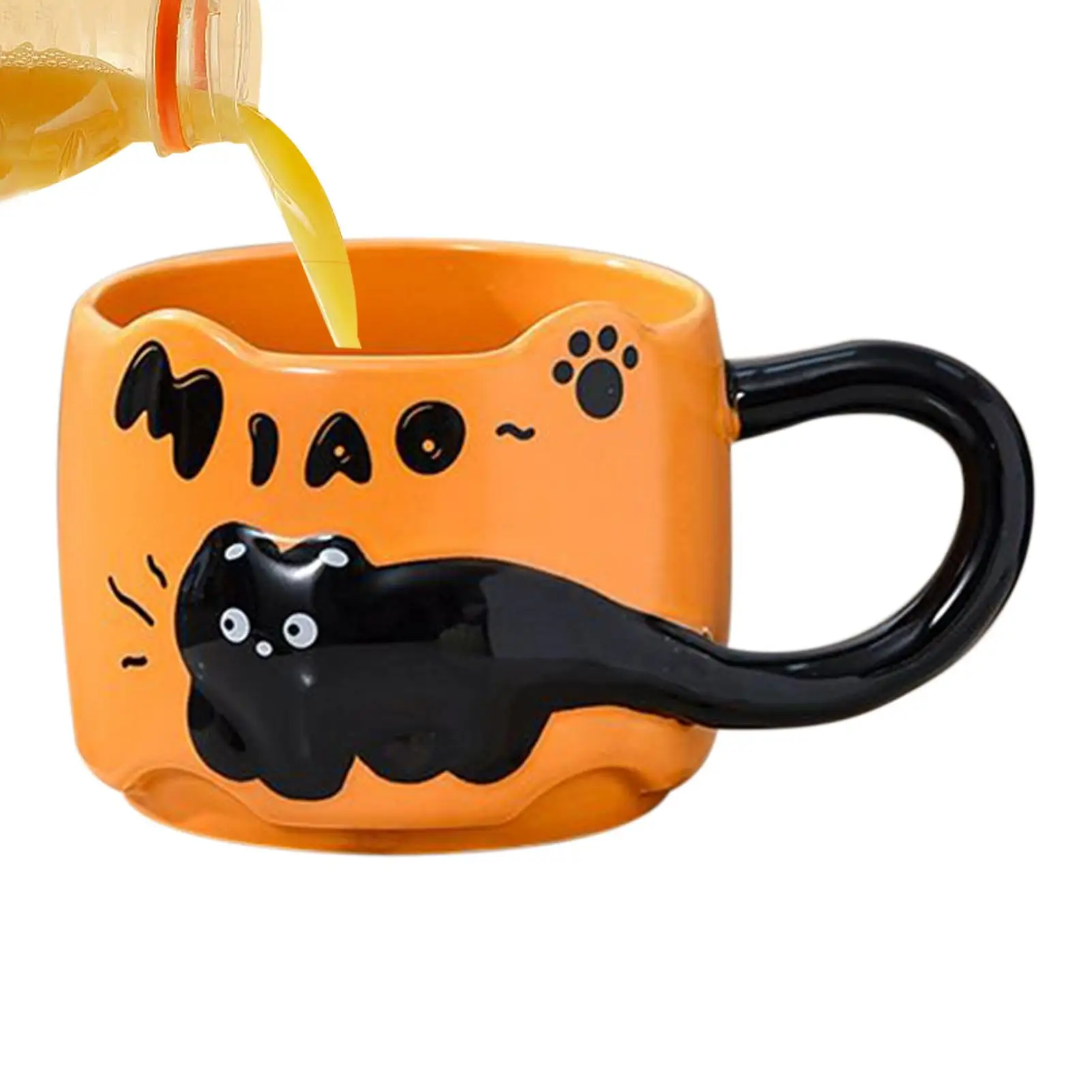 Keramiktasse, niedliche Katze, stapelbar, 380 ml, Kaffeetasse für Tierliebhaber, für Tee, Milch, Cappuccino, Saft, Latte, Bier, Wasser
