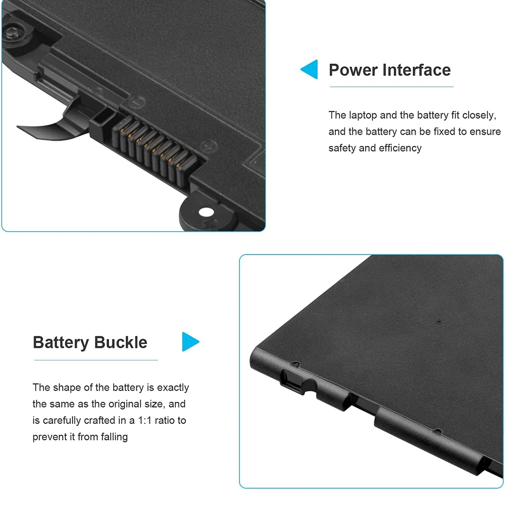 Baterai Laptop 11.4V 44Wh SN03XL ST03XL untuk H-P EliteBook 820 G3 820 G4 725 G3 725 G4