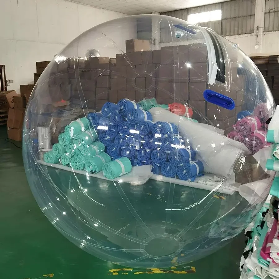 Hibadaou bola inflável para caminhada na água, bola inflável de água zorb, 2.5m de diâmetro, tpu, bola gigante de bolha de hamster, balão de água, bola de dança