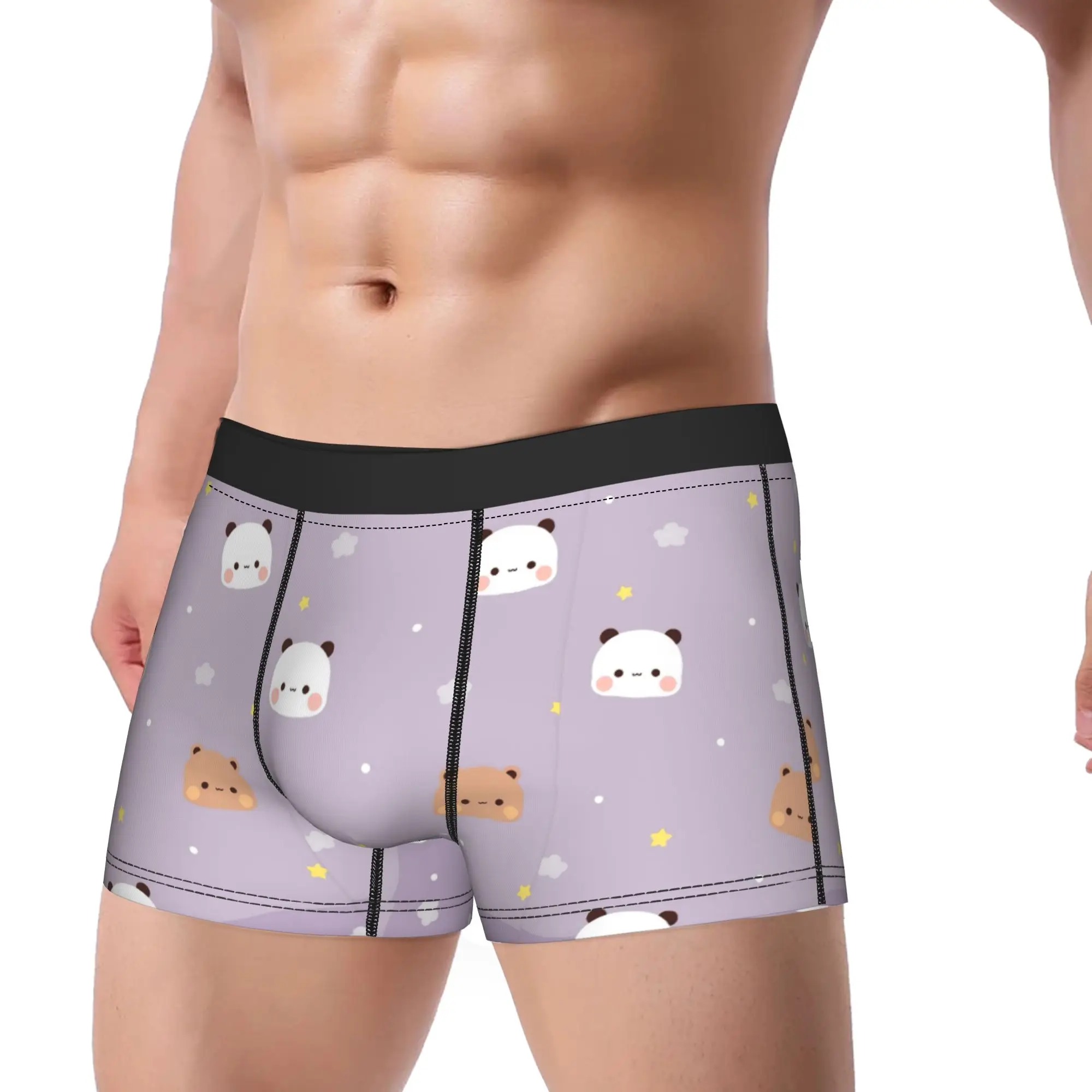 Panda Bubu Dudu Pattern Trunk  Pouch Underwear Quality Pattern Shorts Briefs Elastic Man Panties Plus Size