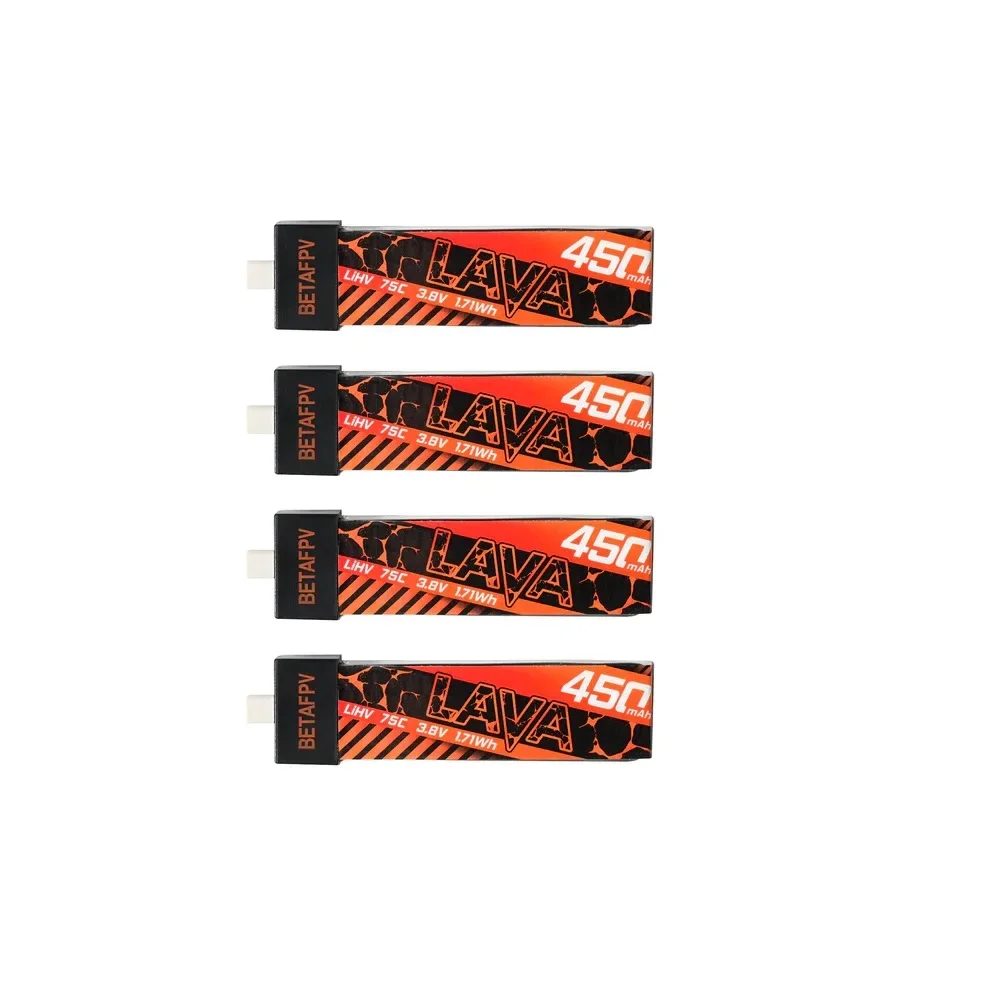 BETAFPV LAVA 1S 450mAh 75C Battery (4PCS) for Air75 Drones